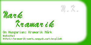 mark kramarik business card
